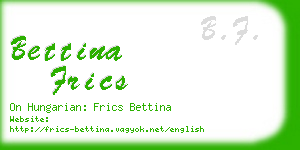 bettina frics business card